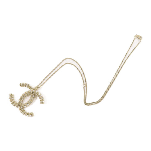 CHANEL CC Necklace Metal White/Gold