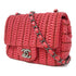 CHANEL CC SHW Chain Shoulder Bag Lambskin Leather Red v1
