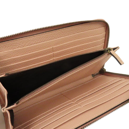 GUCCI GG GHW Blind for Lobe Wristlet Wallet 498082 Calfskin Leather Pink