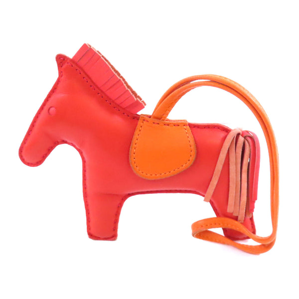 HERMES Redeo MM Charm Swift Leather Orange