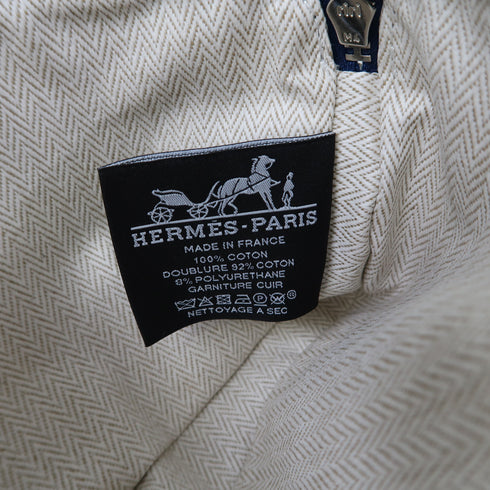 HERMES PHW Echappee Pouch Fabric Blue/Green