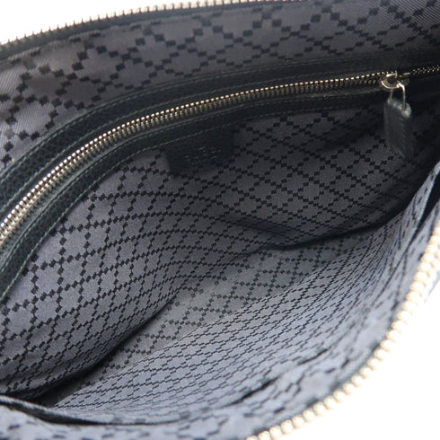 GUCCI GG SHW Pouch Clutch Bag 387075 Calfskin Leather Black