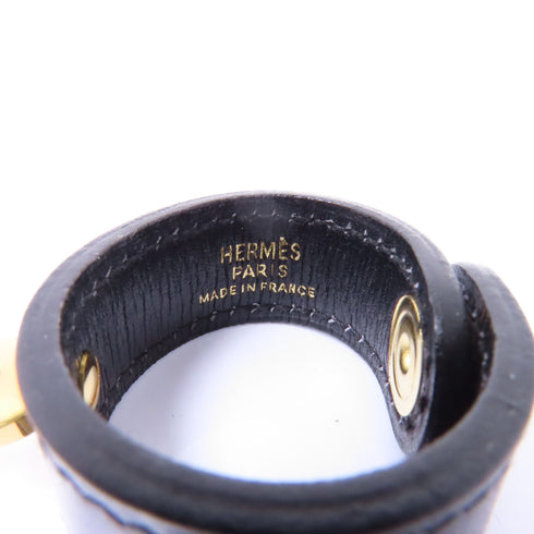 HERMES GHW Nomad Glove Holder Leather/Metal Black