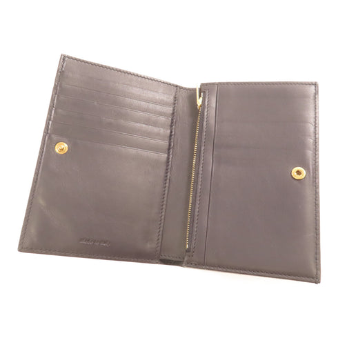 CELINE GHW Wallet Leather Blue/Red