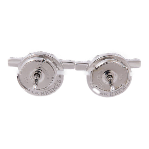 HERMES Finesse Earrings Diamond 18K White Gold