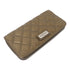 CHANEL Quilted CC SHW Long Wallet Calfskin Leather Gold