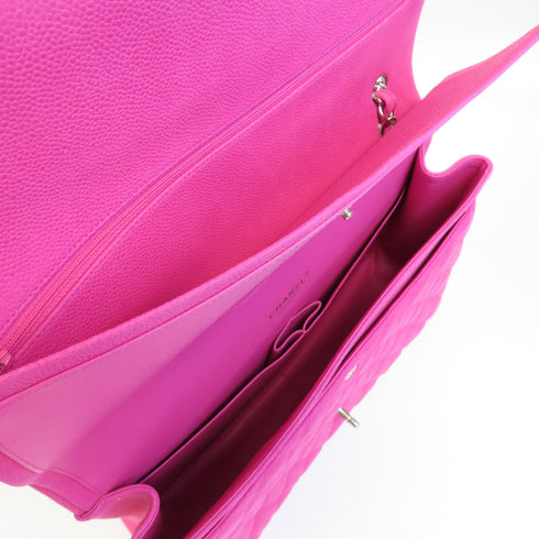 CHANEL Quilted CC SHW Maxi Jumbo Chain Shoulder Bag A58601 Leather Pink