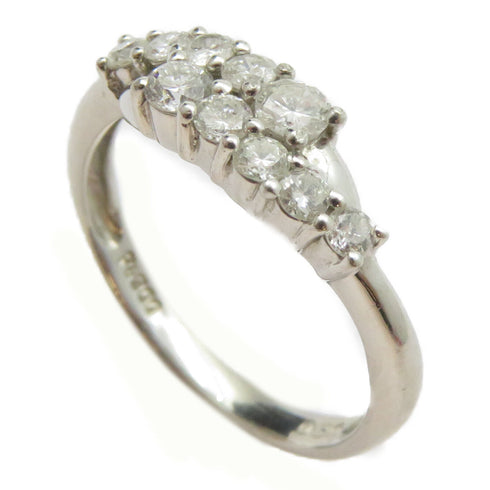 FINE JEWELRY 0.50ct Diamond Ring Platinum PT950 Platinum US#6.25