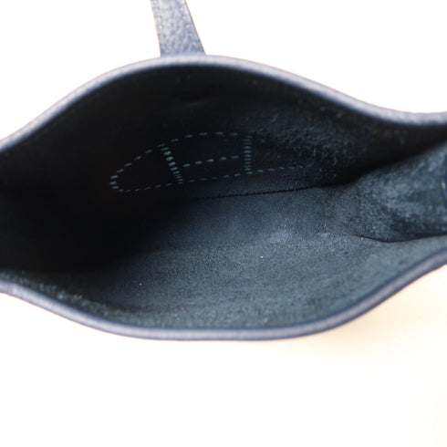 HERMES PHW Evelyne TPM Shoulder Bag Taurillon Clemence Bleu De Prusse