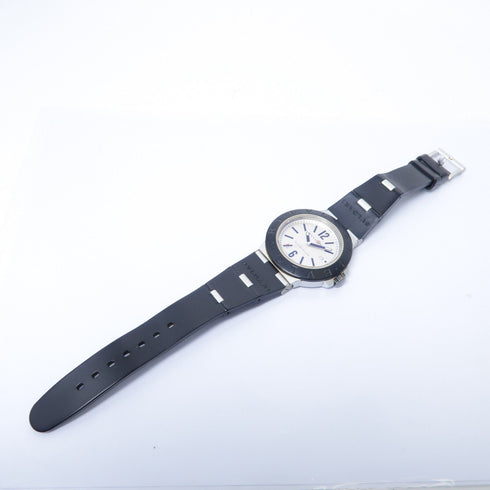 BVLGARI Aluminum Automatic Watch AL44TA Aluminium/Rubber Beige