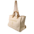CHANEL CC GHW Deauville Tote Bag 2 Way Shoulder Canvas Straw