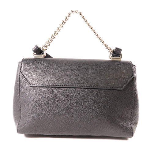 LOUIS VUITTON LV SHW Lockme II BB 2Way Shoulder Handbag Calfskin Leather Black