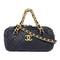 CHANEL CC Quilted GHW Chain Shoulder Bag Lambskin Leather Navy