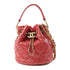 CHANEL Quilted CC GHW Chain Shoulder Bag 2 Way Bag AS2057 Lambskin Leather Red