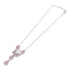 JEWELRY Pink Sapphire Diamond Necklace 18K White Gold