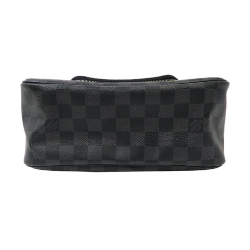 LOUIS VUITTON LV SHW Toiletry Pouch Bag N47625 Damier Graphite Black