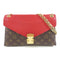 LOUIS VUITTON LV GHW Pallas Chain Bag Shoulder Bag M41201 Monogram Brown Red