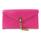 BVLGARI GHW Clutch Bag Pouch Calfskin Leather Pink