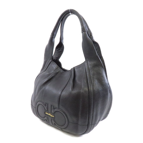 Salvatore Ferragamo Tote Bag Calfskin Leather Black