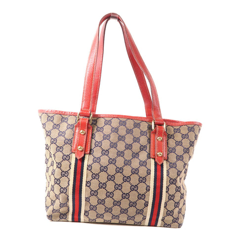 GUCCI GHW Shoulder Tote Bag 137396 GG canvas