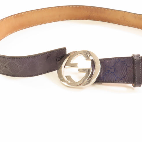 GUCCI GG SHW Belt 114984 PVC Blue