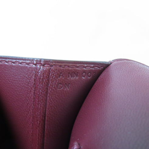 HERMES GHW Pochette Fortunio Clutch Bag Evercolor Leather Bordeaux