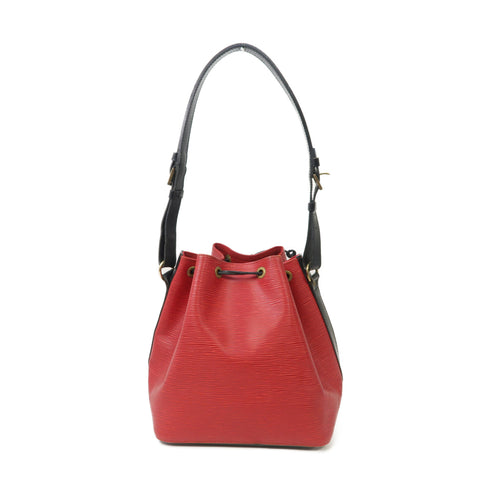 LOUIS VUITTON LV GHW Petit Noé Shoulder Bag Epi Red
