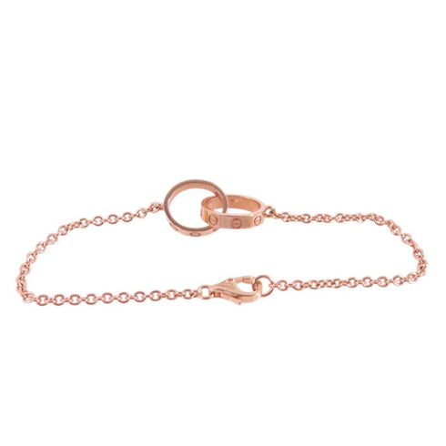 CARTIER Love Bracelet On Chain Bracelet 18K Rose Gold