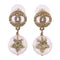 CHANEL CC GHW CC Earrings A19K Metal Rhinestones PVC Gold Tone Color
