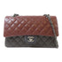 CHANEL Quilted CC SHW Classic Double Flap Chain Shoulder Bag Lambskin Black Red