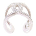 CHANEL CC Ring Precept US#6 Metal Rhinestones