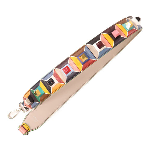 FENDI SHW Shoulder Strap Leather PVC Multicolor