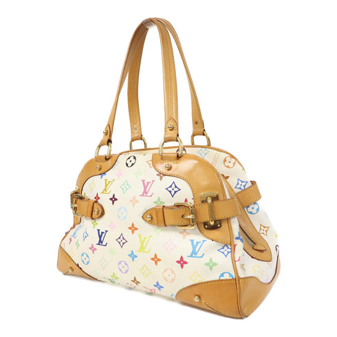 LOUIS VUITTON LV GHW Claudia Shoulder Bag M40193 Monogram Multicolore White v1