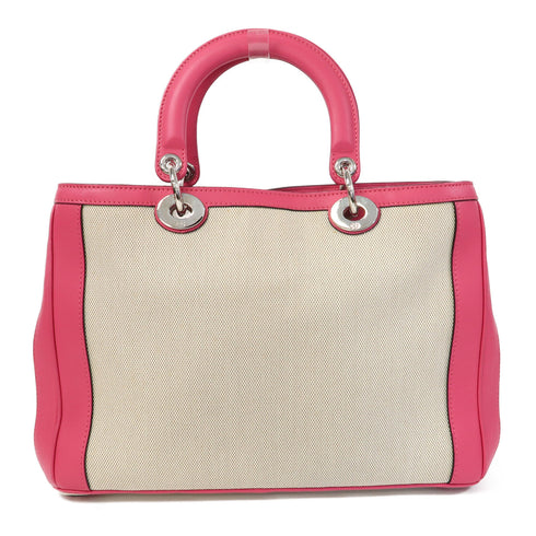 Christian Dior CD SHW 2 Way Shoulder Bag Canvas Pink