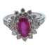 JEWELRY Ring 1.4ct Ruby 1.09ct Diamond PT900 Platinum US#7.75