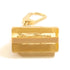 LOUIS VUITTON LV GHW Key Ring Charm PVC Beige