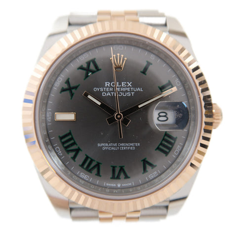 ROLEX Datejust Automatic Watch 126331(22) 18K Pink Gold/Stainless Steel Grey