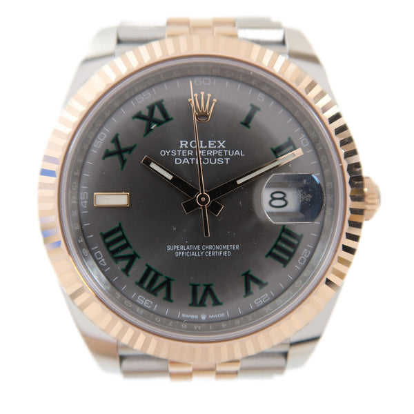 ROLEX Datejust Automatic Watch 126331(22) 18K Pink Gold/Stainless Steel Grey