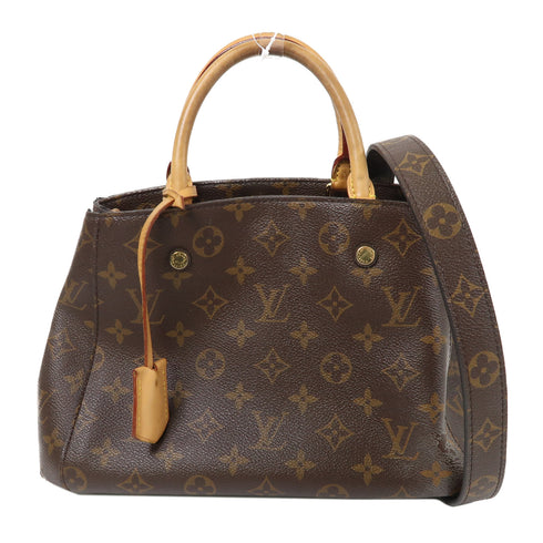 LOUIS VUITTON LV GHW Montaigne BB 2 Way Shoulder Bag M41055 Monogram Brown