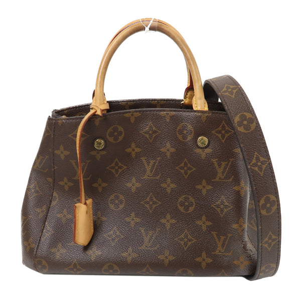 LOUIS VUITTON LV GHW Montaigne BB 2 Way Shoulder Bag M41055 Monogram Brown