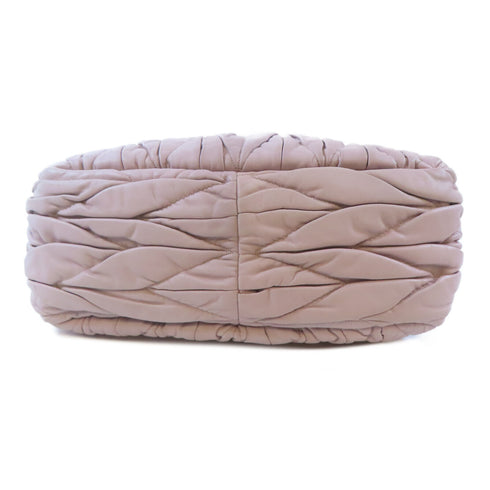 MIU MIU SHW Chain Shoulder Bag Calfskin Leather Pink