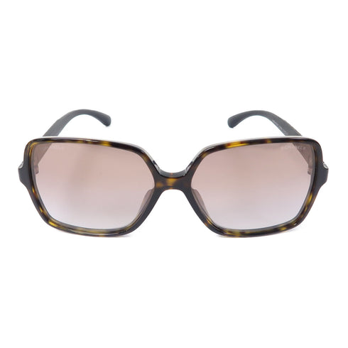 CHANEL CC Sunglasses PVC Black/Brown