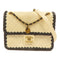 CHANEL Quilted CC GHW Shoulder Bag Lambskin Leather White