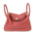 HERMES PHW Lindy 30 2 Way Shoulder Bag Handbag Clemence Leather Red v1