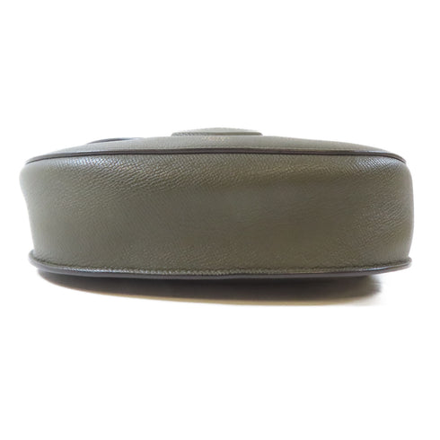 CELINE GHW Shoulder Crossbody Bag Calfskin Leather Dark Green