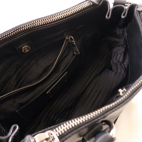 PRADA SHW 2 Way Shoulder Bag BN2866 Calfskin Leather Black