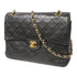 CHANEL Quilted CC GHW Chain Shoulder Bag Lambskin Leather Black v1