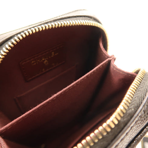 CHANEL CC GHW Chain Shoulder Bag Calfskin Leather Black v7