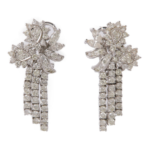 JEWELRY Diamond Earrings 18K White Gold v4