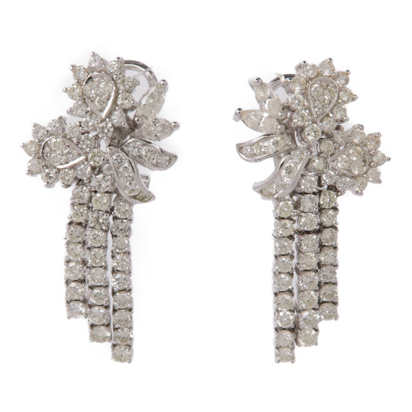 JEWELRY Diamond Earrings 18K White Gold v4